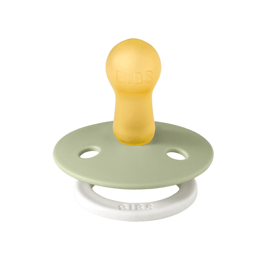 BIBS Pacifier Colour GLOW 2 PACK - Sage/Cloud - Princess and the Pea Boutique