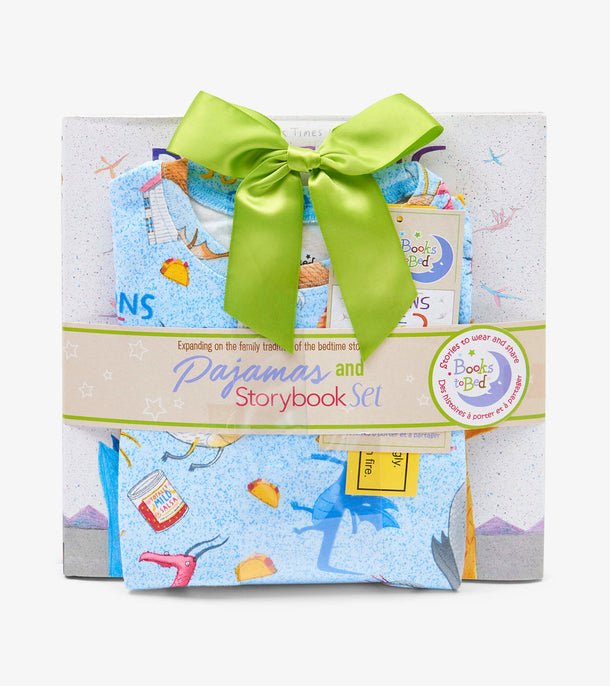 Books to bed - Dragons Love Tacos 2: The Sequel - Flat Pack Pajama Set - Princess and the Pea Boutique