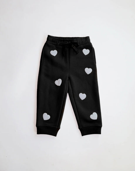 Brunette The Label All Over Heart Jogger - Black - Princess and the Pea Boutique