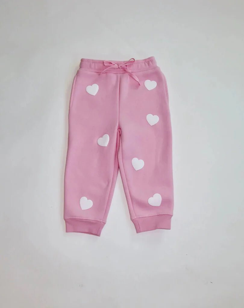 Brunette The Label All Over Heart Jogger - Pink - Princess and the Pea Boutique