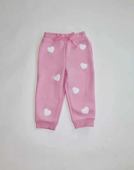 Brunette The Label All Over Heart Jogger - Pink - Princess and the Pea Boutique