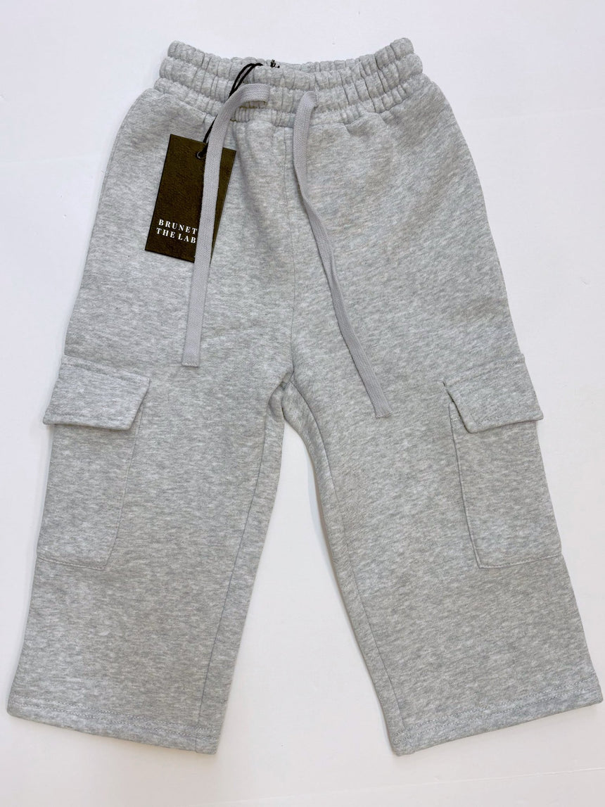 Brunette The Label Cargo Straight Jogger - Grey Melange - Princess and the Pea Boutique