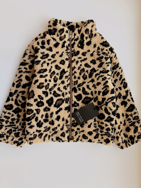 Brunette The Label Leopard Sherpa Jacket - Brown Leopard - Princess and the Pea Boutique