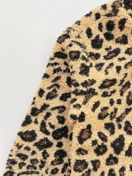Brunette The Label Leopard Sherpa Jacket - Brown Leopard - Princess and the Pea Boutique