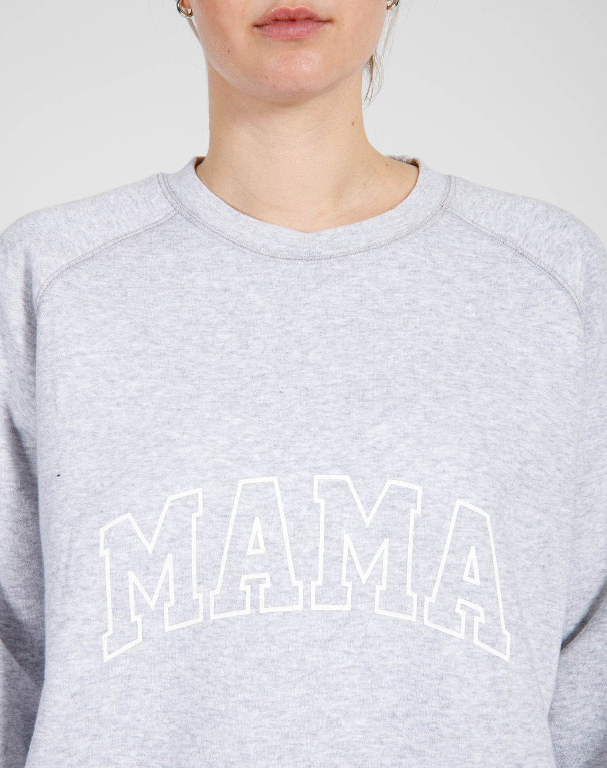 Brunette The Label "MAMA" Big Sister Crew - Pebble Grey - Princess and the Pea