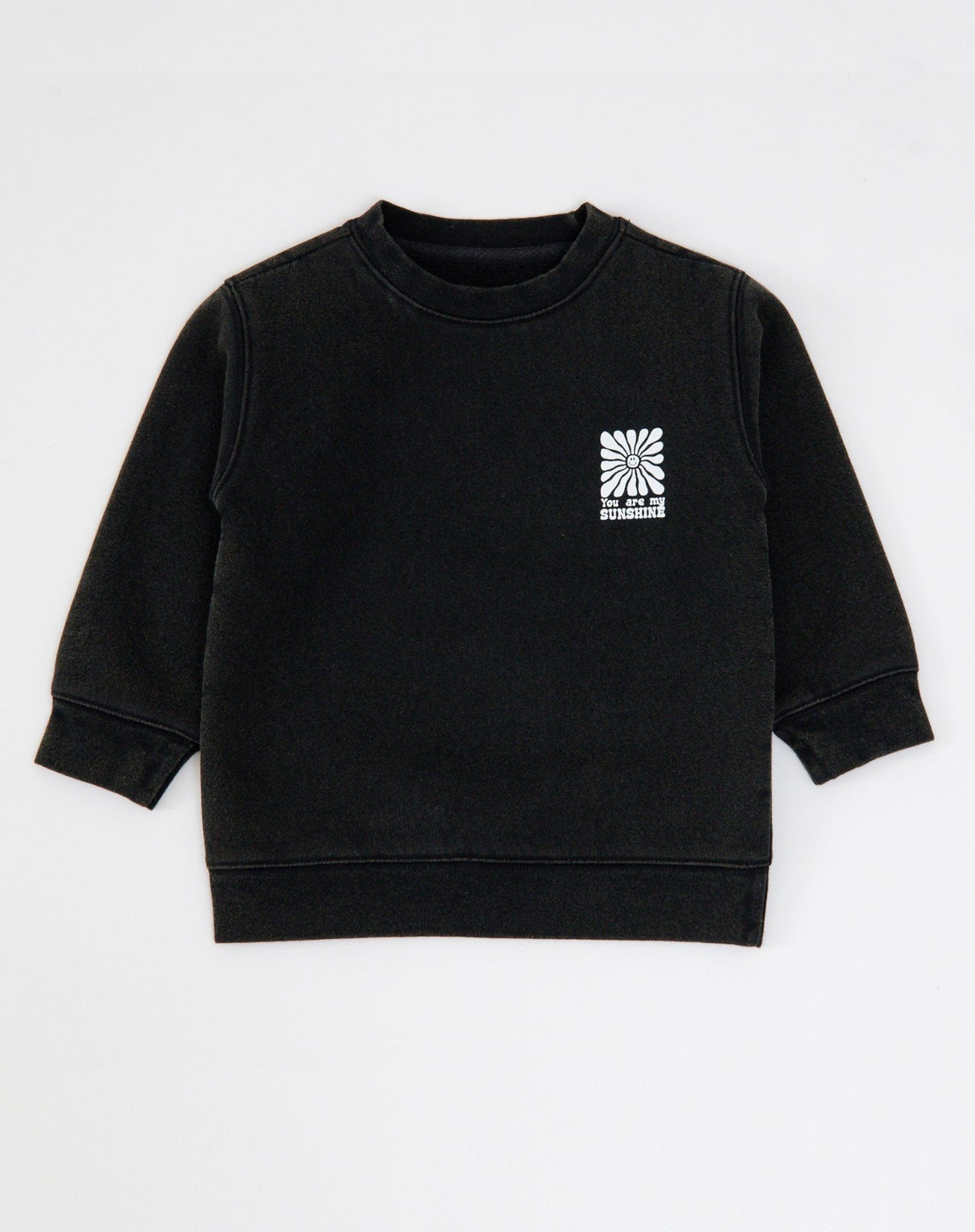 Brunette The Label You Are My Sunshine Core Crew - Acid Black - Princess and the Pea Boutique