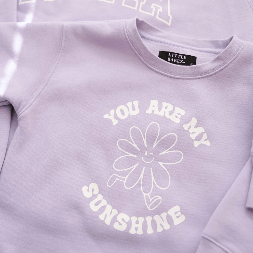 Brunette The Label You Are My Sunshine Core Crew - Mauve - Princess and the Pea Boutique