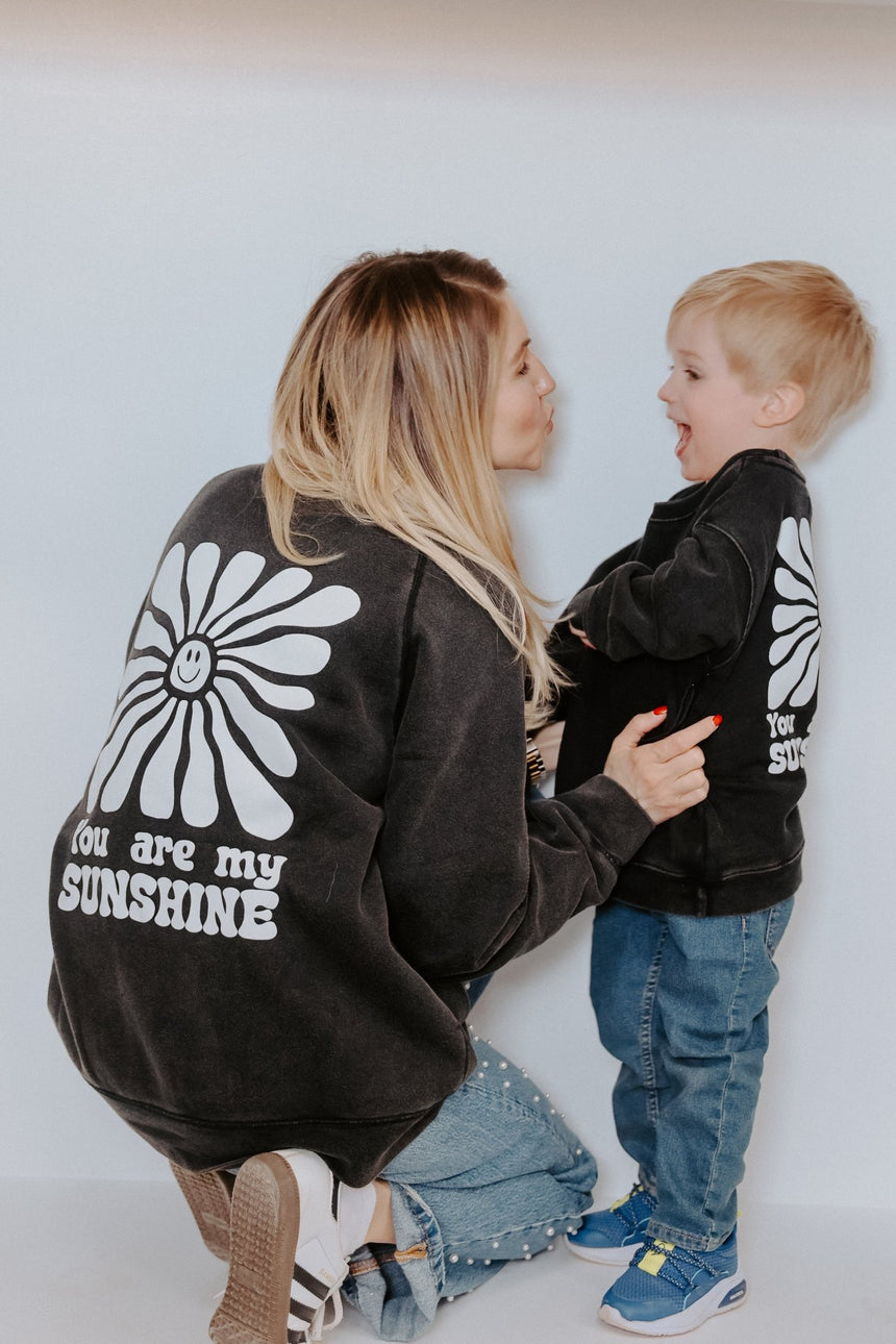 Brunette the Label You Are My Sunshine Crew - Acid Black - Princess and the Pea Boutique