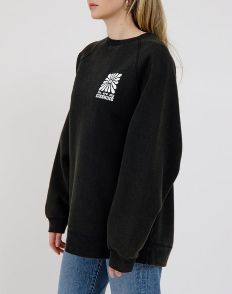 Brunette the Label You Are My Sunshine Crew - Acid Black - Princess and the Pea Boutique