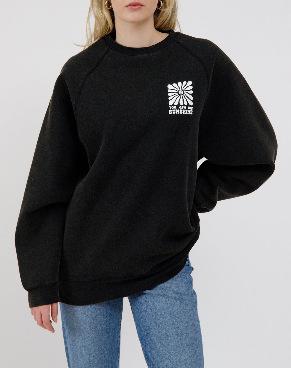 Brunette the Label You Are My Sunshine Crew - Acid Black - Princess and the Pea Boutique