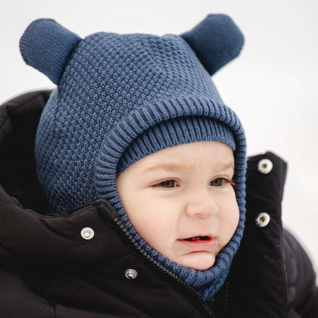 Calikids Knit Balaclava Bear - Blue - Princess and the Pea Boutique
