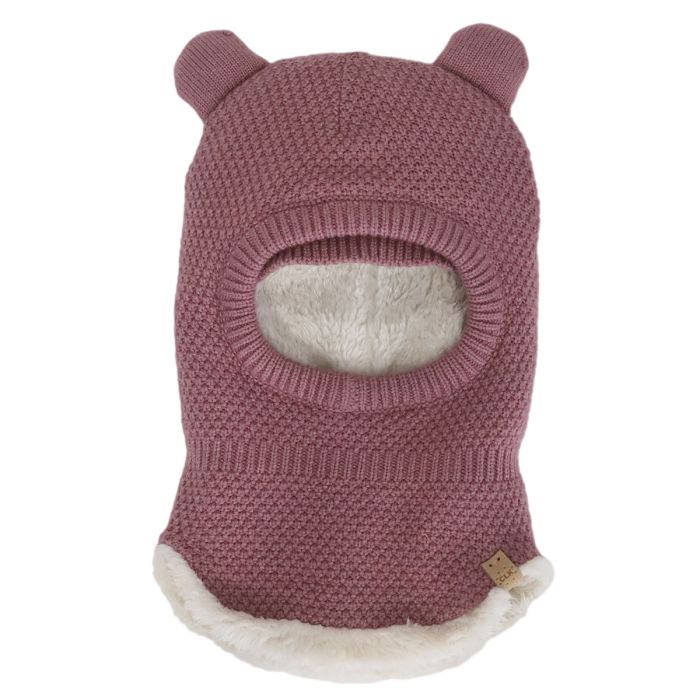 Calikids Knit Balaclava Bear - Rose - Princess and the Pea Boutique