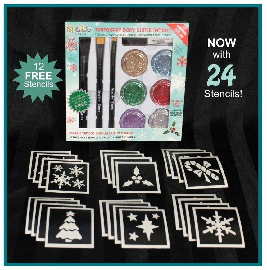 Christmas Glitter Tattoo Party Kit - Princess and the Pea Boutique
