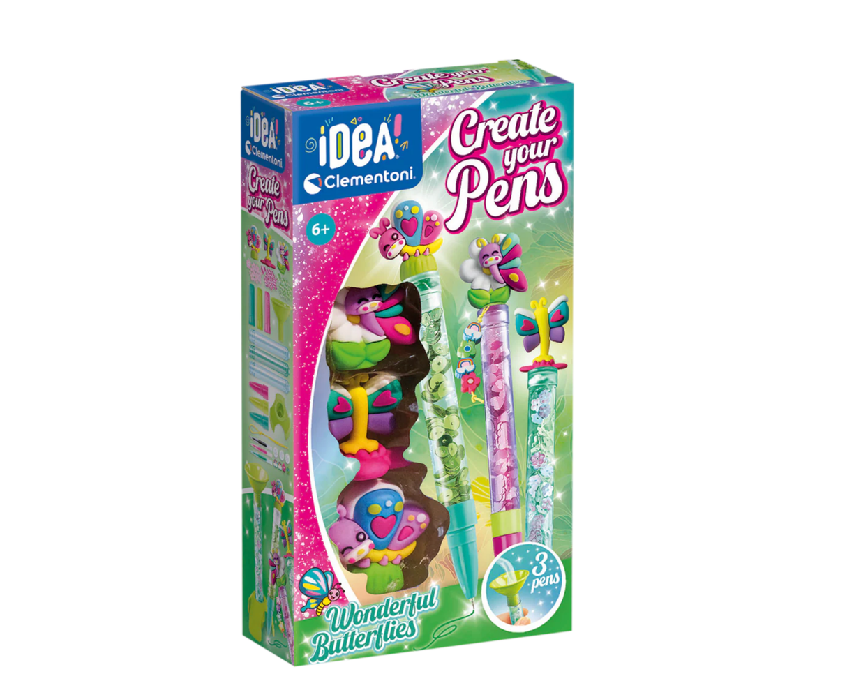 Clementoni - Idea Create Your Pens - Wonderful Butterflies - Princess and the Pea Boutique