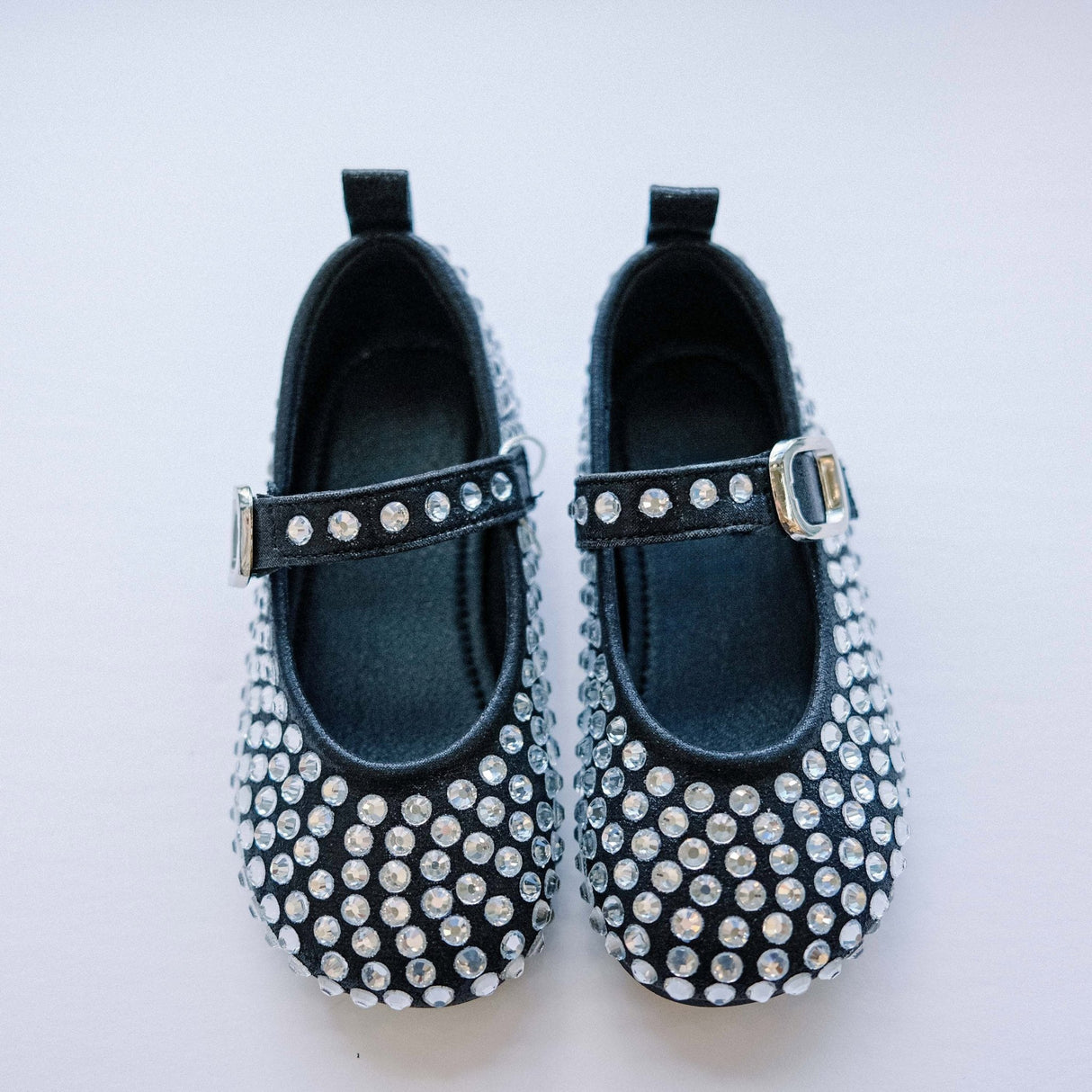 Crystal - embellished Ballet Flats - Black - Princess and the Pea Boutique