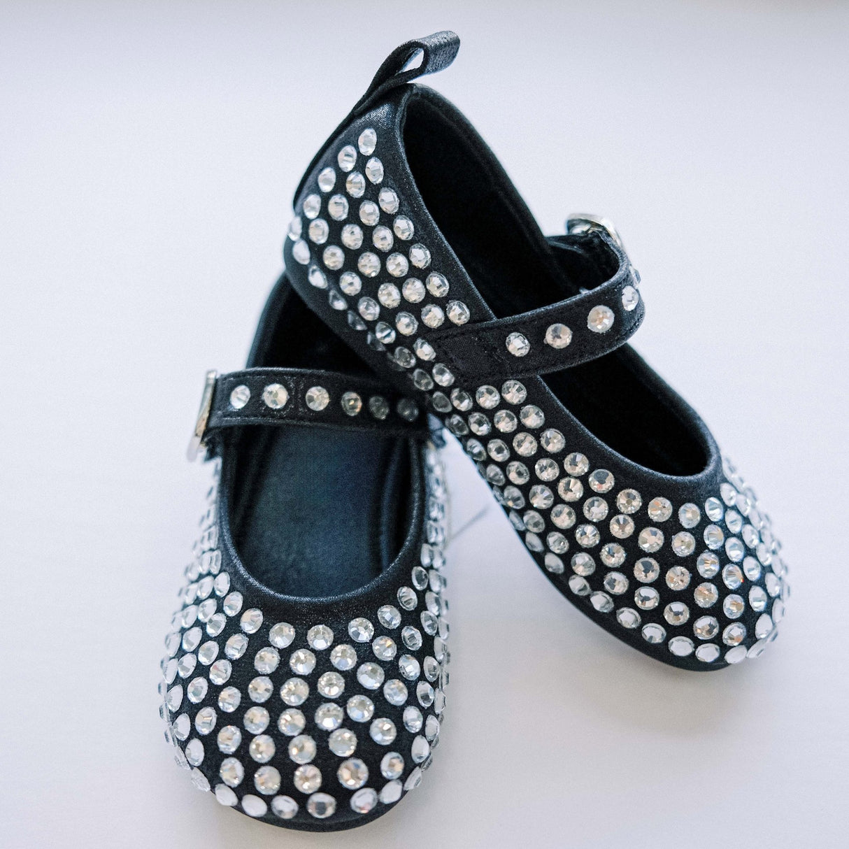 Crystal - embellished Ballet Flats - Black - Princess and the Pea Boutique