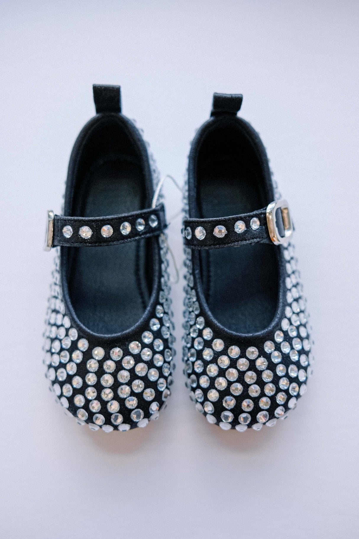 Crystal - embellished Ballet Flats - Black - Princess and the Pea Boutique