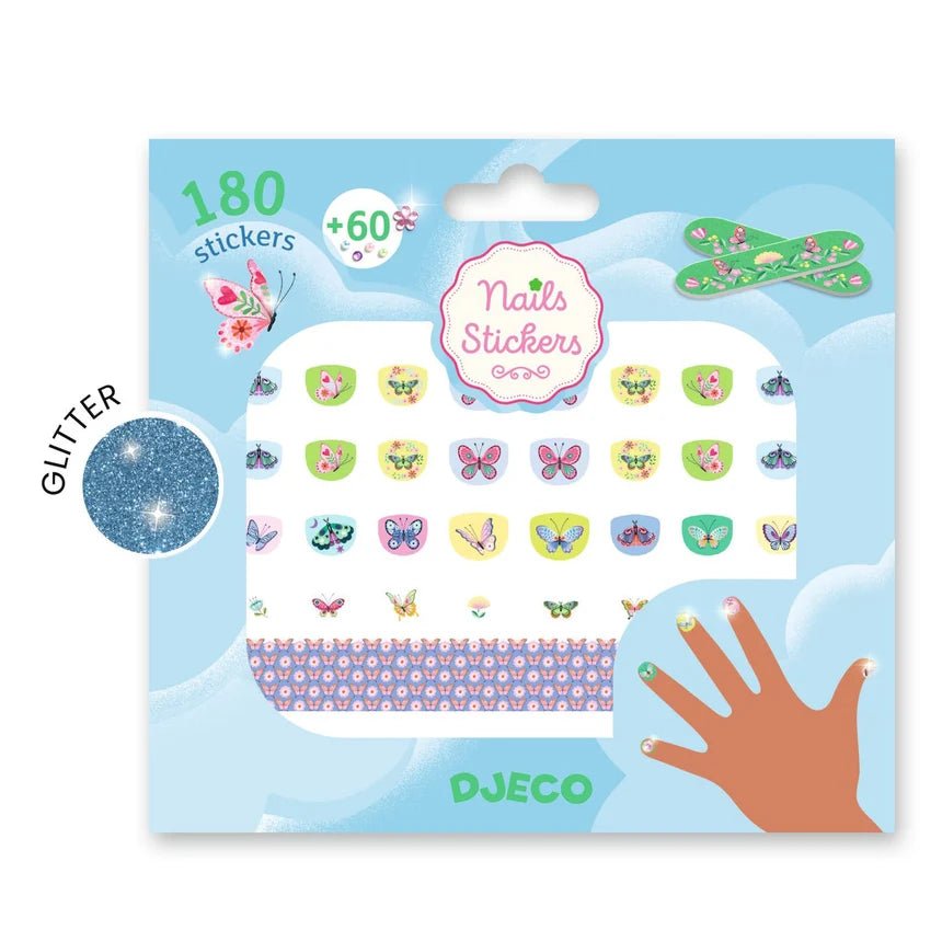 Djeco Nail Stickers - Springtime butterflies - Princess and the Pea Boutique