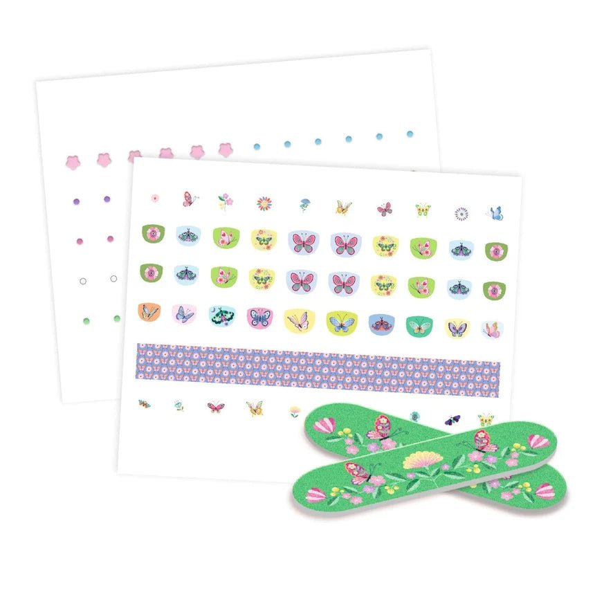 Djeco Nail Stickers - Springtime butterflies - Princess and the Pea Boutique