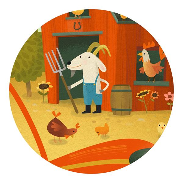 Djeco Silhouette Puzzle - The tractor - 16 pcs - Princess and the Pea Boutique