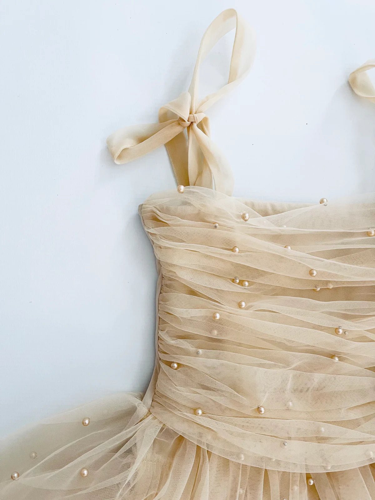 DOLLY Pearl Tulle Ballerina Dress - Cream - Princess and the Pea Boutique