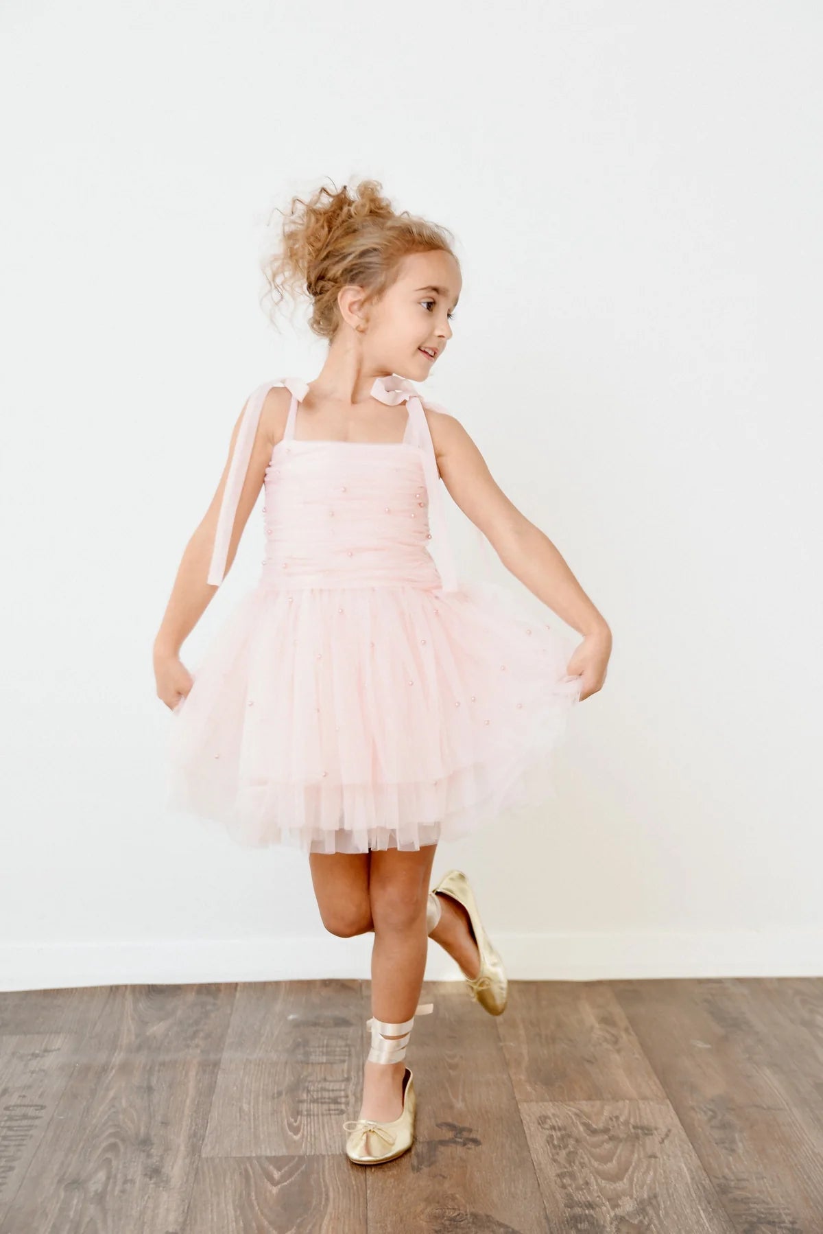DOLLY Pearl Tulle Ballerina Dress - Dolly Pink - Princess and the Pea Boutique