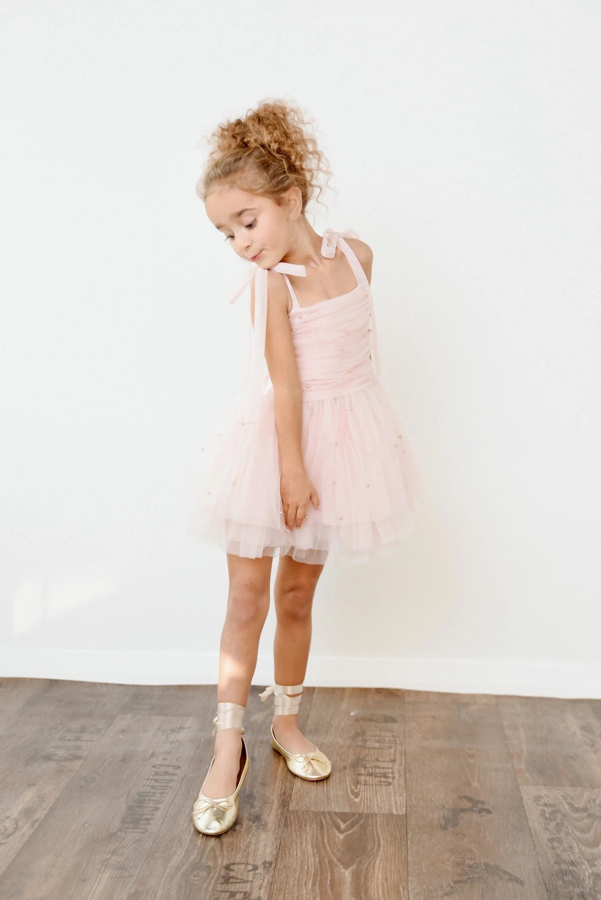 DOLLY Pearl Tulle Ballerina Dress - Dolly Pink - Princess and the Pea Boutique
