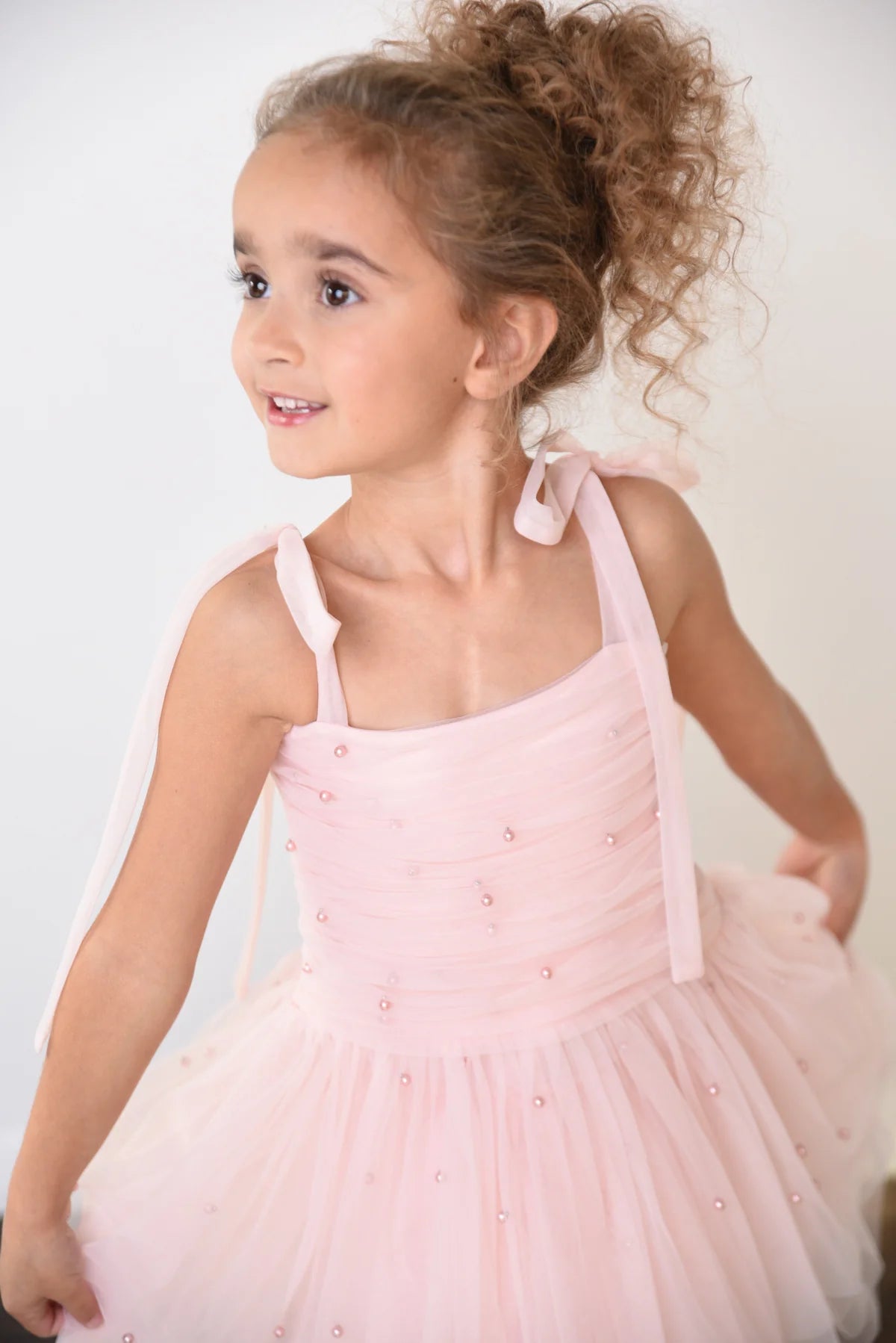 DOLLY Pearl Tulle Ballerina Dress - Dolly Pink - Princess and the Pea Boutique