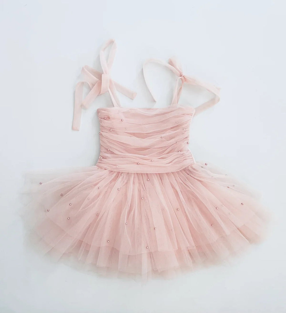 DOLLY Pearl Tulle Ballerina Dress - Dolly Pink - Princess and the Pea Boutique