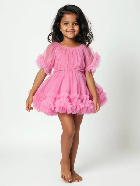 Dolly PINK PLEASE! Frilly Dress - Aurora Bubblegum Pink - Princess and the Pea Boutique