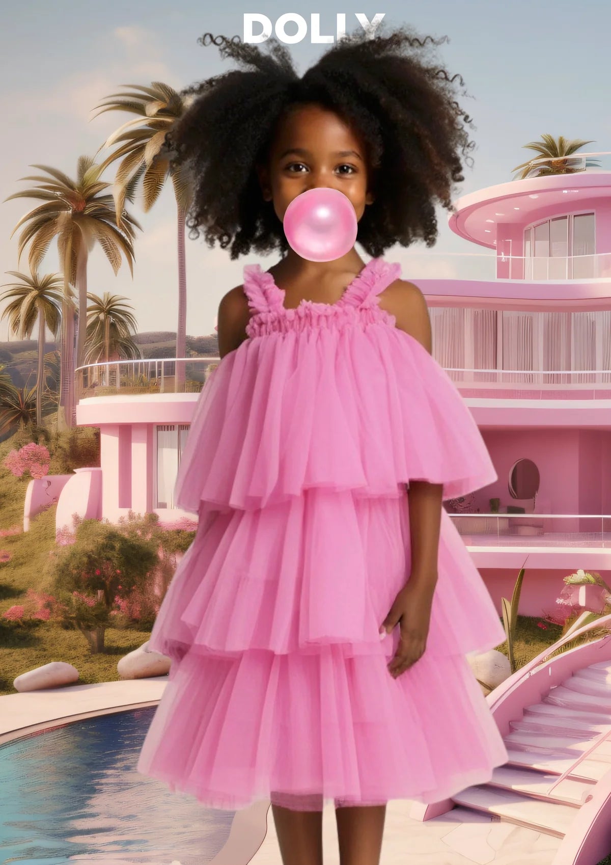 Dolly PINK PLEASE! Maxi Dress - Aurora Bubblegum Pink - Princess and the Pea Boutique