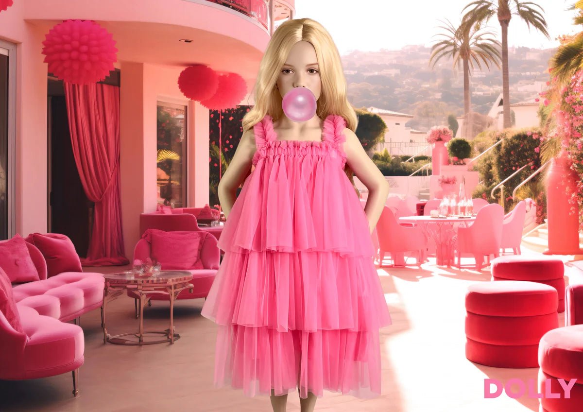 Dolly PINK PLEASE! Maxi Dress - Aurora Bubblegum Pink - Princess and the Pea Boutique