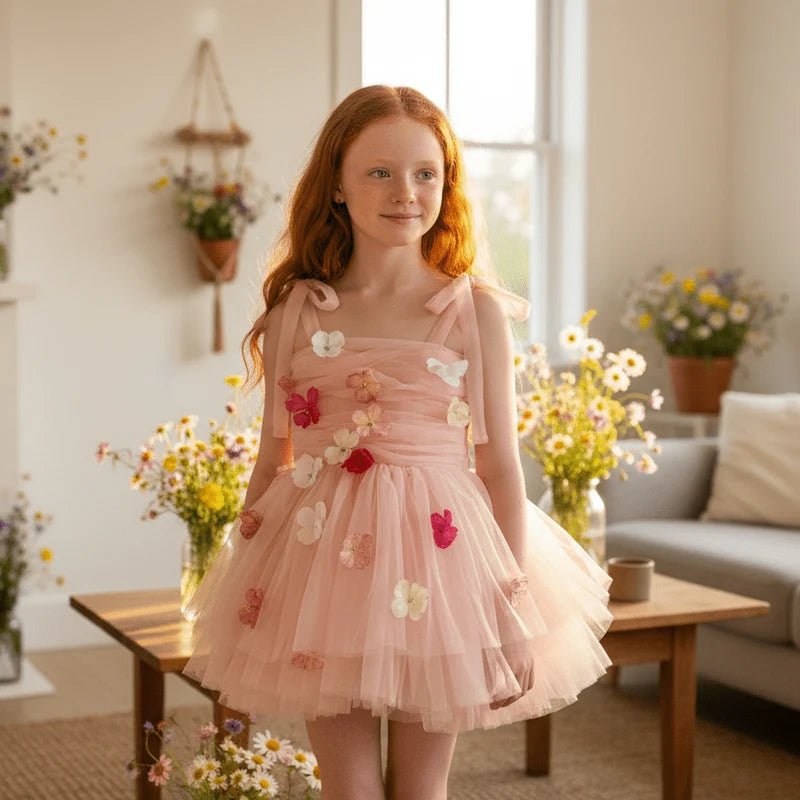 DOLLY Potpourri Tulle Ballerina Dress - Dolly Pink - Princess and the Pea Boutique