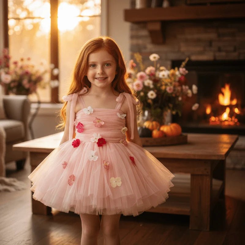 DOLLY Potpourri Tulle Ballerina Dress - Dolly Pink - Princess and the Pea Boutique