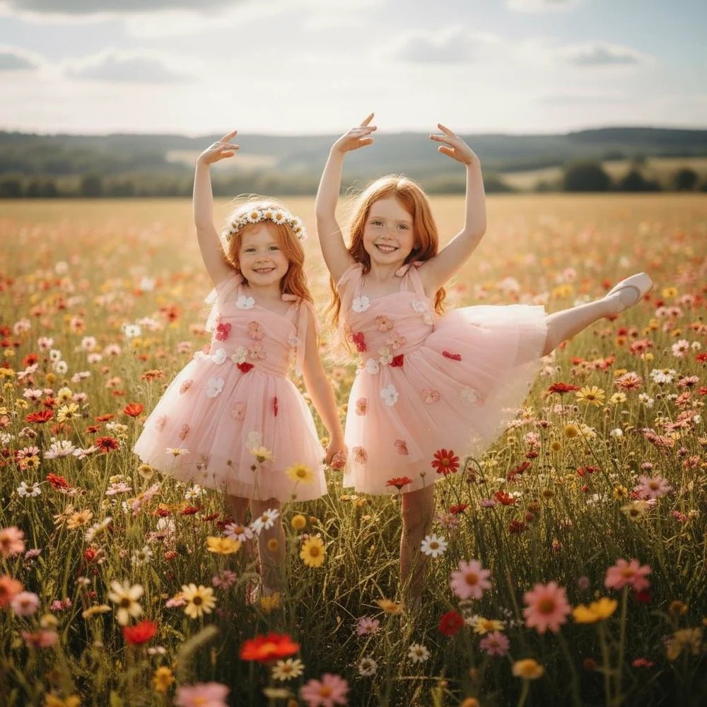 DOLLY Potpourri Tulle Ballerina Dress - Dolly Pink - Princess and the Pea Boutique