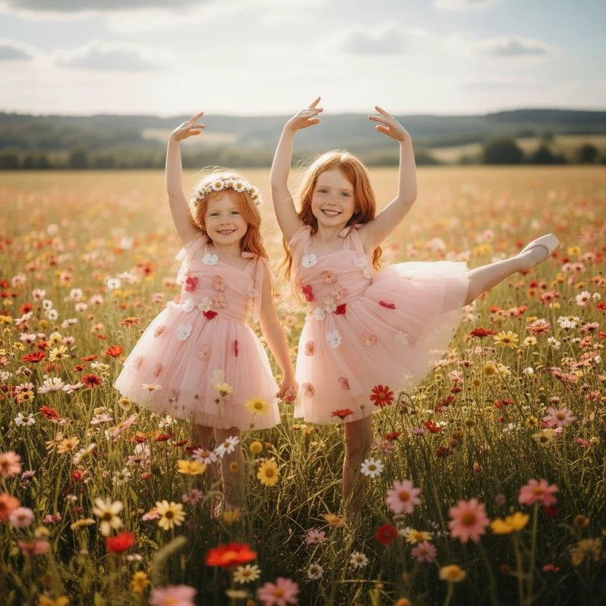 DOLLY Potpourri Tulle Ballerina Dress - Dolly Pink - Princess and the Pea Boutique
