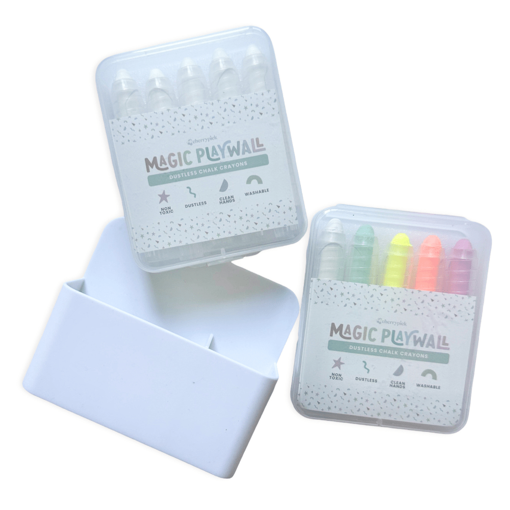 Dustless Chalk Crayons + Magnetic Holder Bundle for Magic Playwall - Princess and the Pea Boutique