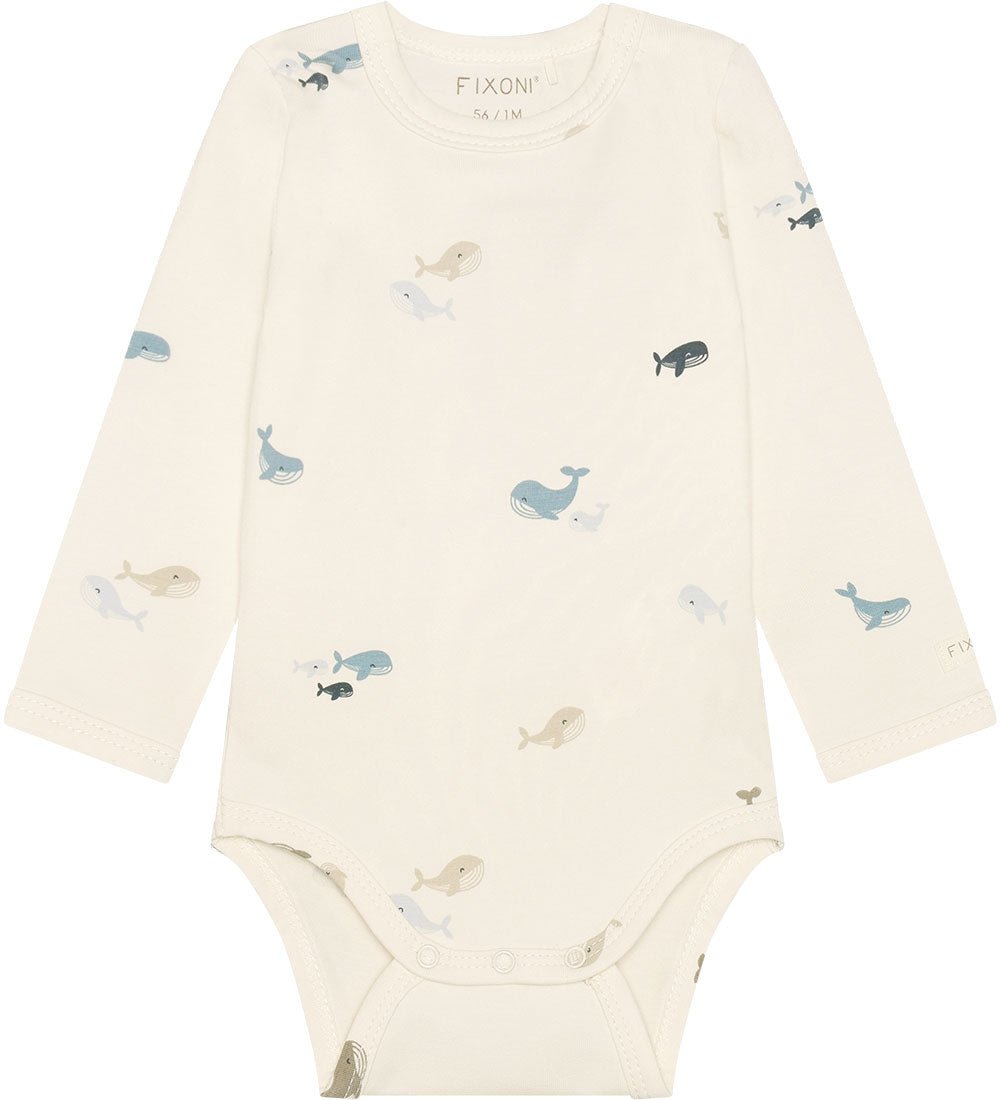 Fixoni Long Sleeve Bodysuit - Whale - Princess and the Pea Boutique