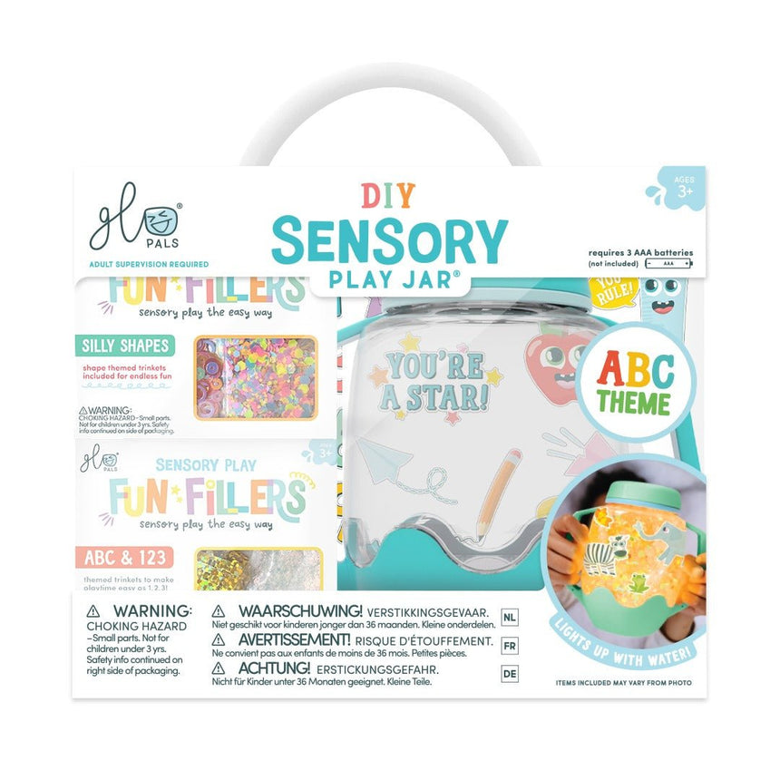 Glo Pals DIY Sensory Jar Gift Set - ABC Theme - Princess and the Pea Boutique