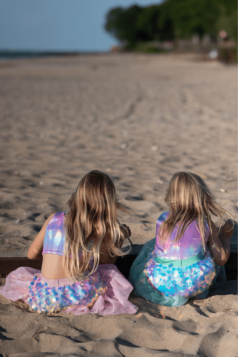 Great Pretenders - Bling Bling Mermaid Skirt & Hairclip Set Pink - Princess and the Pea Boutique