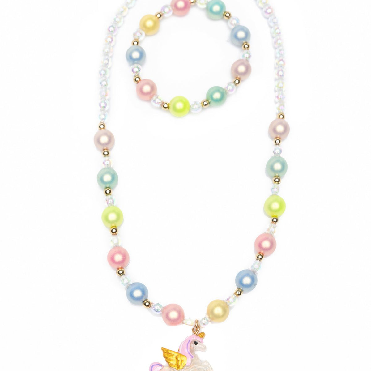 Great Pretenders Happy-Go-Unicorn Necklace & Bracelet Set