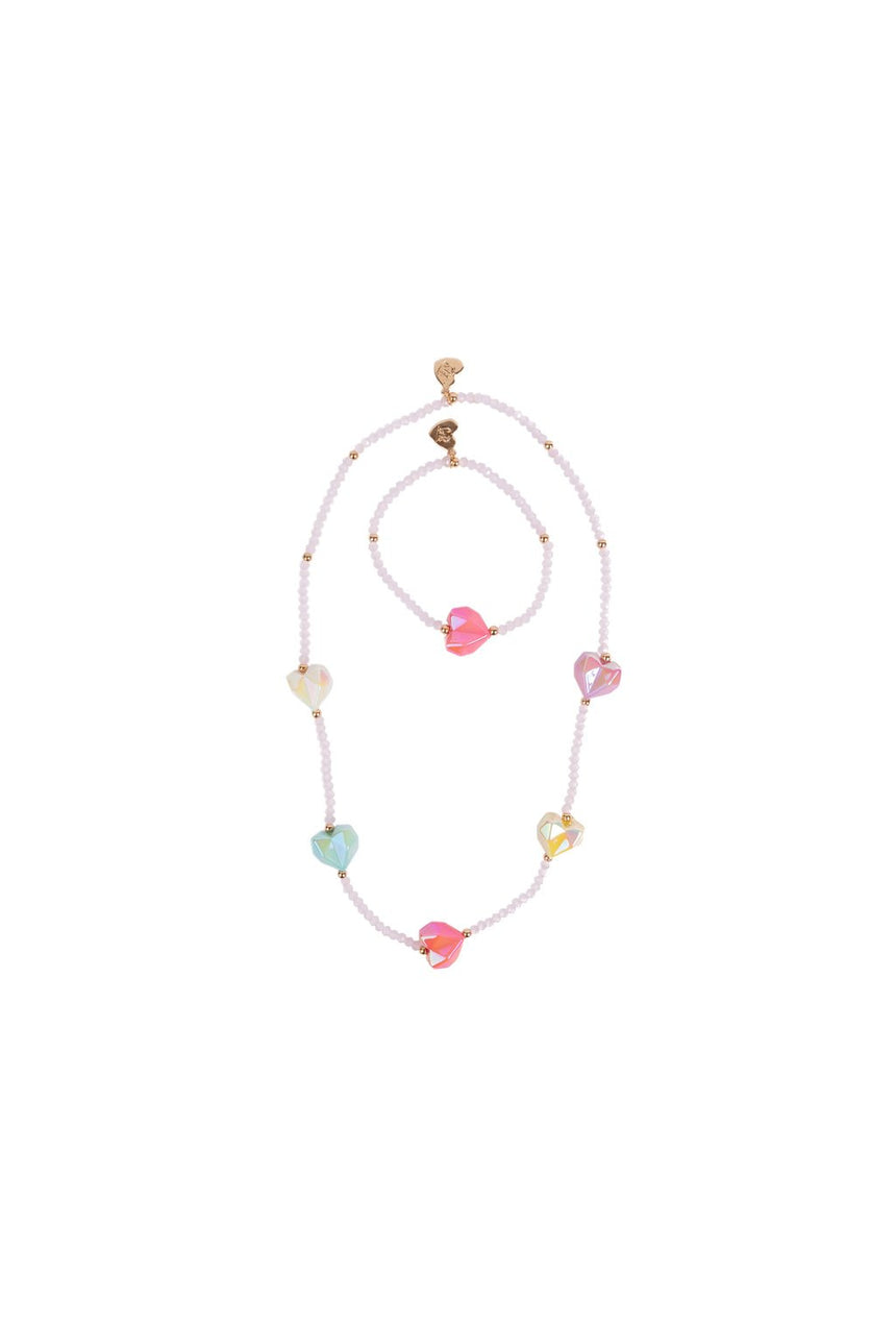 Great Pretenders - Heart Geode Necklace & Bracelet Set - Princess and the Pea Boutique