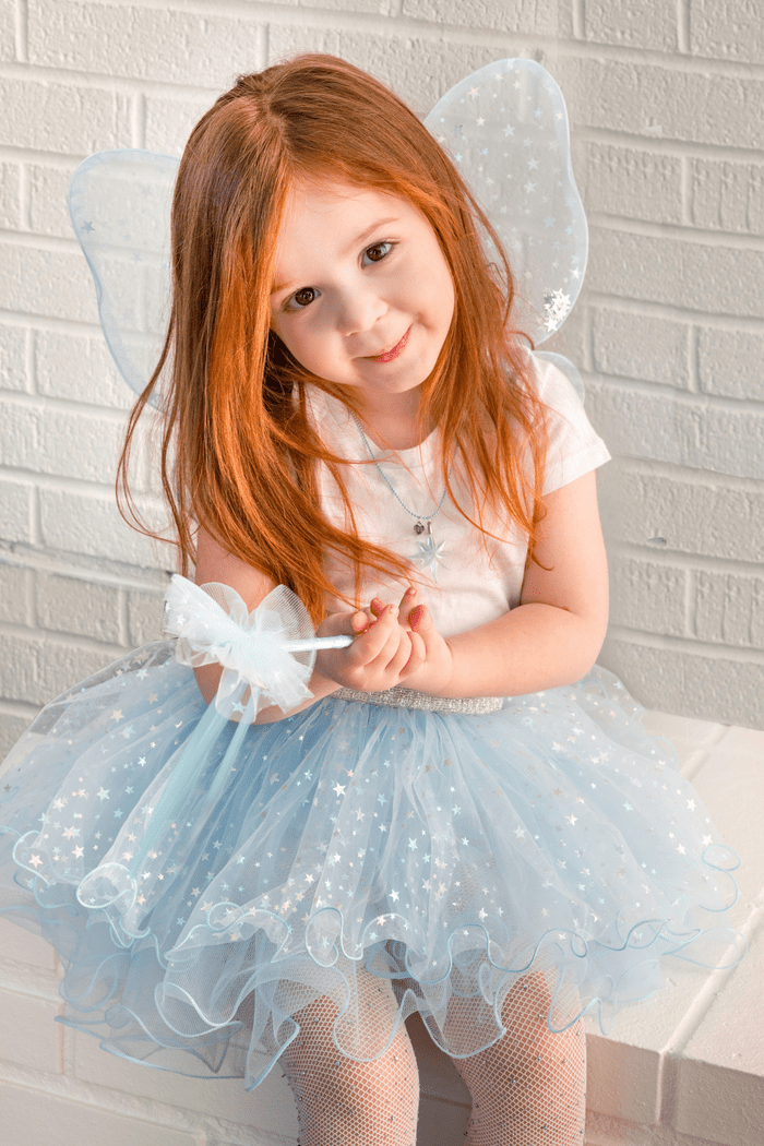 Great Pretenders - Iridescent Celestrial Fairy Wings, Tutu, Wand - Princess and the Pea Boutique