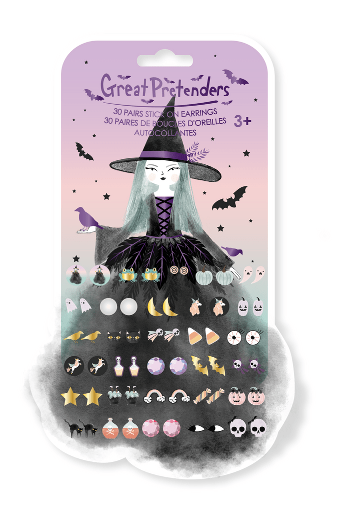 Great Pretenders - Natasha The Raven Witch Sticker Earrings - Princess and the Pea Boutique