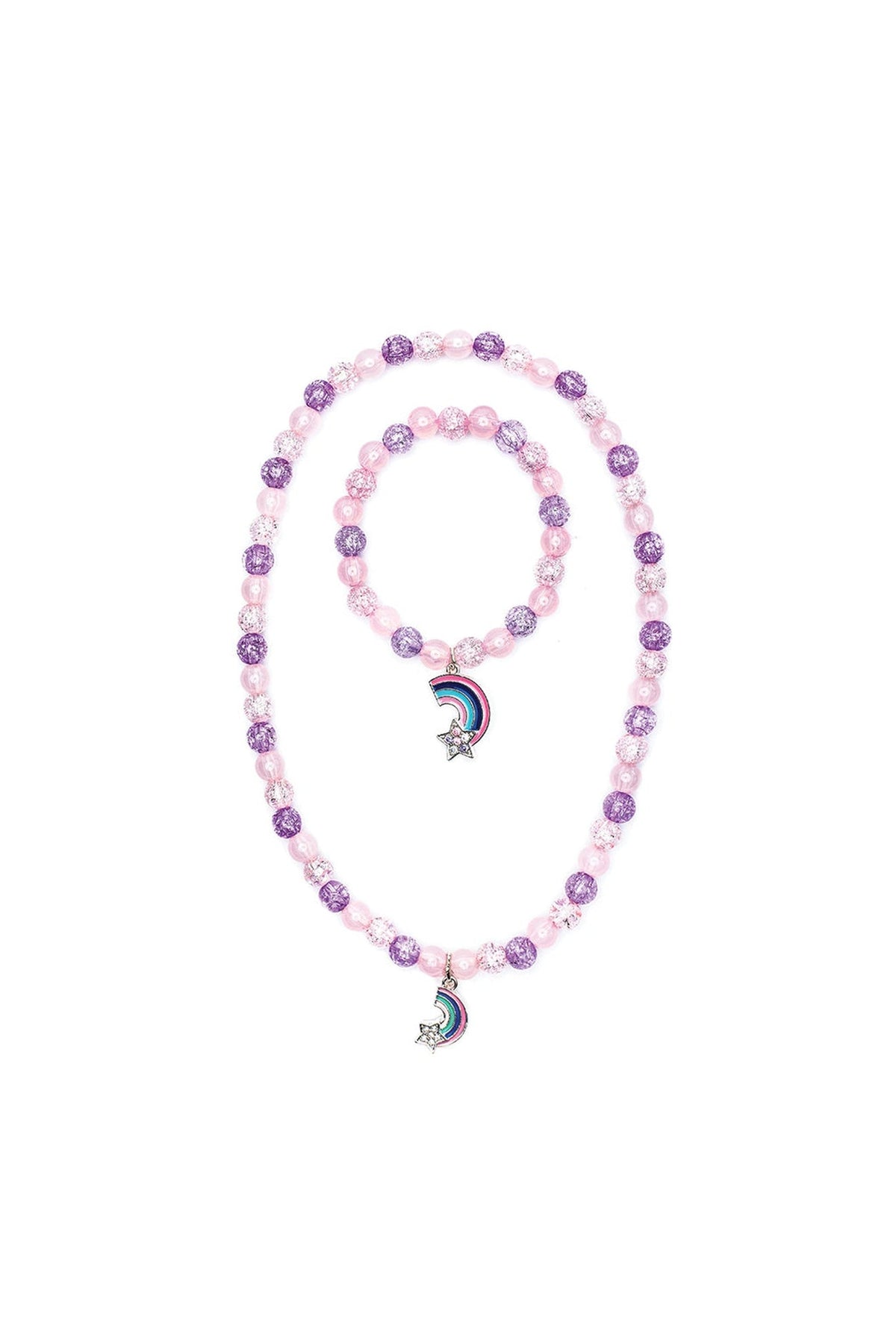 Great Pretenders - Purple Rainbow Necklace & Bracelet Set - Princess and the Pea Boutique