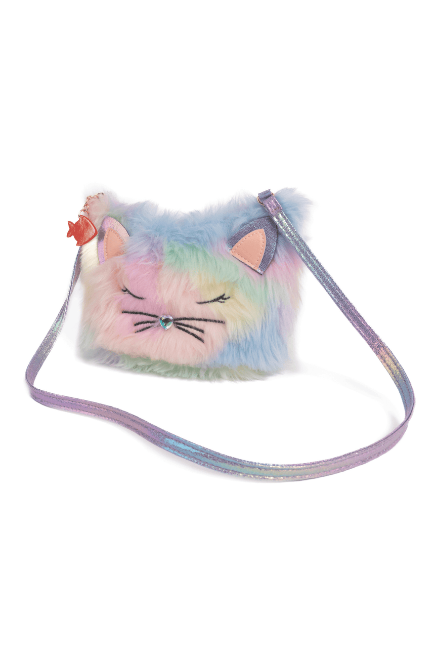 Great Pretenders - Rainbow Furry Kitty Purse - Princess and the Pea Boutique