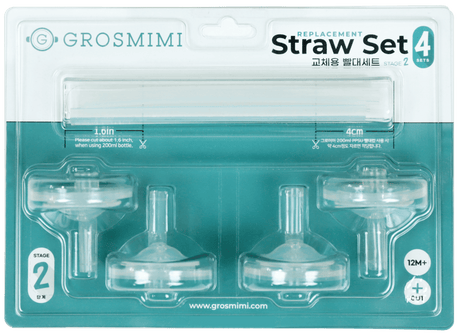 Grosmimi Replacement Straw Kit Stage 2 (4 Sets) - Princess and the Pea Boutique