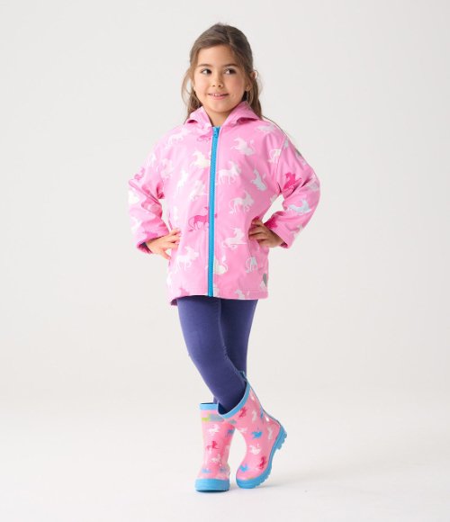 Hatley Mystical Unicorn Color Changing Waterproof Hooded Raincoat - Princess and the Pea Boutique