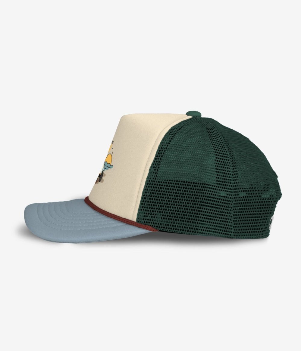 Headster Kids All Terrain Fun Trucker Hat - Oatmeal - Princess and the Pea Boutique