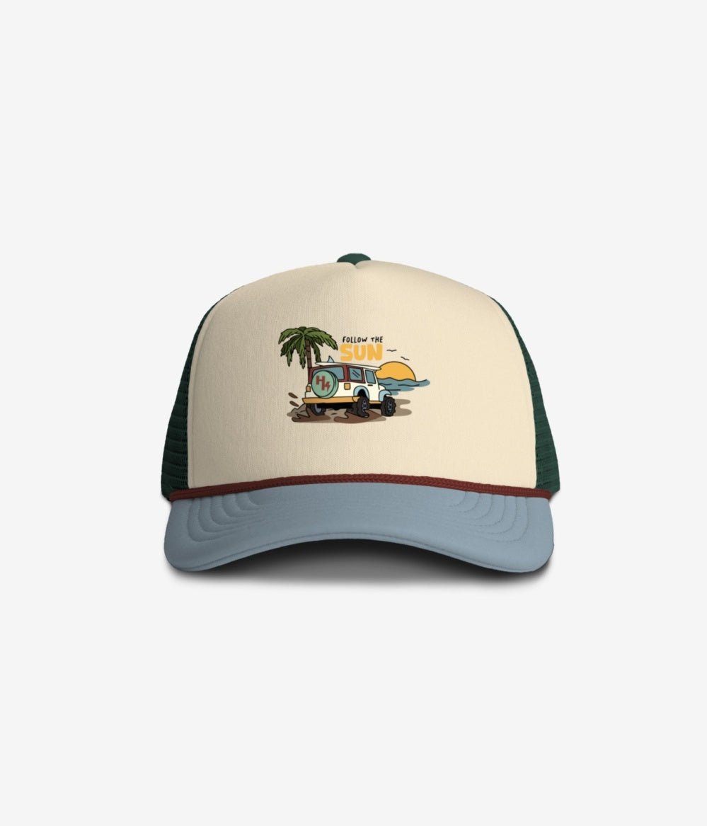 Headster Kids All Terrain Fun Trucker Hat - Oatmeal - Princess and the Pea Boutique